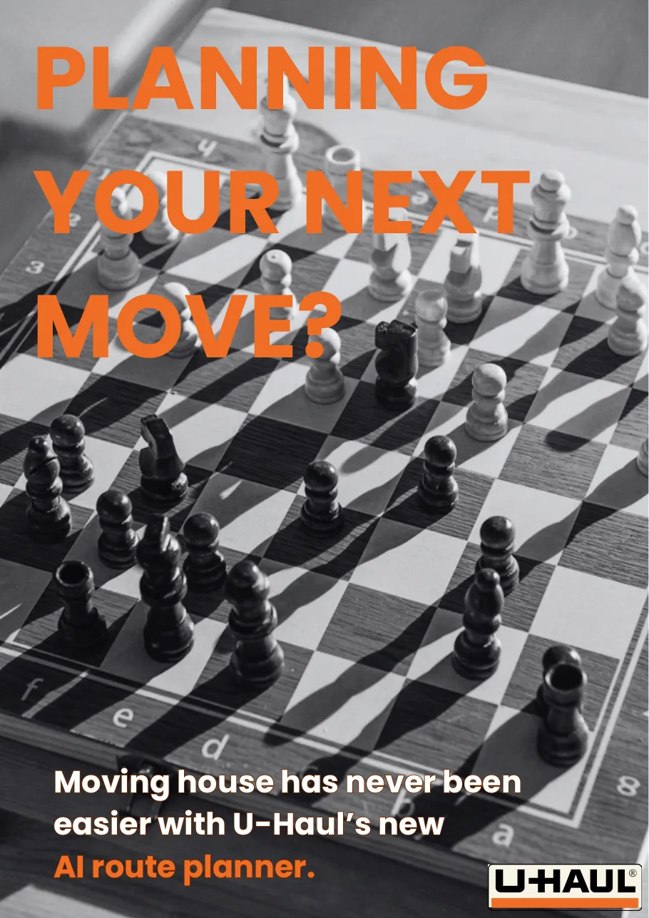 Poster of a chess board reading Planning your next move